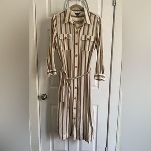 The Limited Stripped Linen Dress